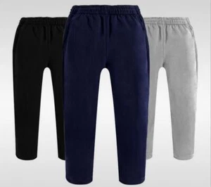 Child Kids Sport Pants Girls Boys Elastic Waist Casual Pants Trousers Plus Size - Picture 1 of 16
