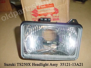 Suzuki DR125 RG125 TS250 Headlight NOS TS250X Head Light Beam LENS 35121-13A21 - Picture 1 of 9