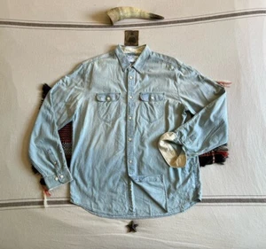 Levi's Chambray Work Shirt XL-2XL US Navy Deck CPO Blue 2011  Lightweight Rare - Picture 1 of 20