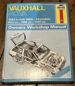VINTAGE VAUXHALL NOVA HAYNES MANUAL GOOD CONDITION FOR AGE - Picture 1 of 2