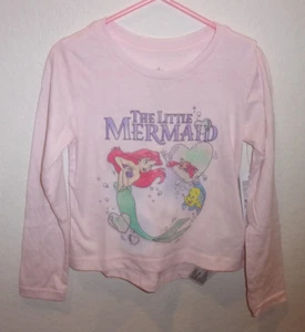 NEW DISNEY STORE THE LITTLE MERMAID GIRLS SHIRT- SIZE 4 LONG SLEEVE MRP $24.99 - Picture 1 of 5