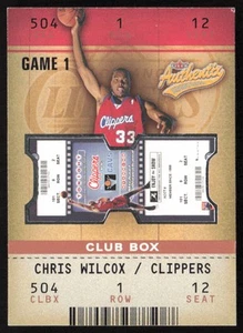 2002-03 Fleer Authentix Club Box #/100 Chris Wilcox #107 Rookie Clippers - Picture 1 of 2