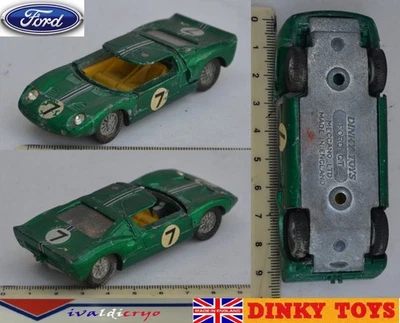 rare Ford GT verte d'origine mais incomplète dinky toys england 215 1/43 - Photo 1/4