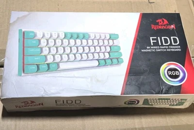 Teclado interruptor magnético de disparo rápido con cable Redragon FIDD 8K nunca abierto ¡LEER! Foto 1 de 4