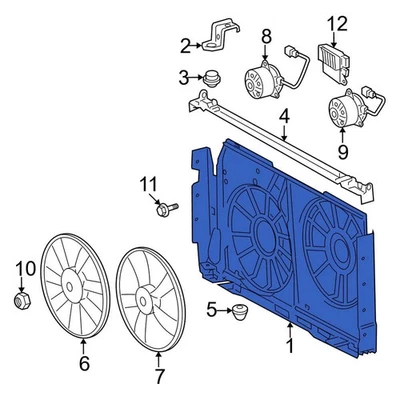 For Toyota RAV4 2006-2012 Toyota 1671231071 Upper Engine Cooling Fan Shroud - Image 1 of 2