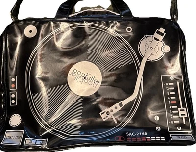 Popkiller Play It DJ  Record Player Vintage Vinyl Disco Crossbody Bag Music Gift - Image 1 of 4