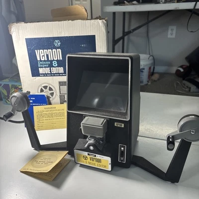 Editor de películas Vernon Deluxe Super 8 - con caja - probado funcionando Foto 1 de 4