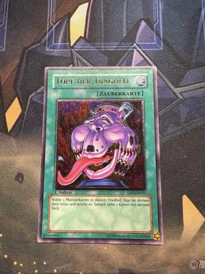 GERMAN YUGIOH Pot Of Avarice EEN-EN037 Ultimate Rare 1st Edition LP - Image 1 of 2