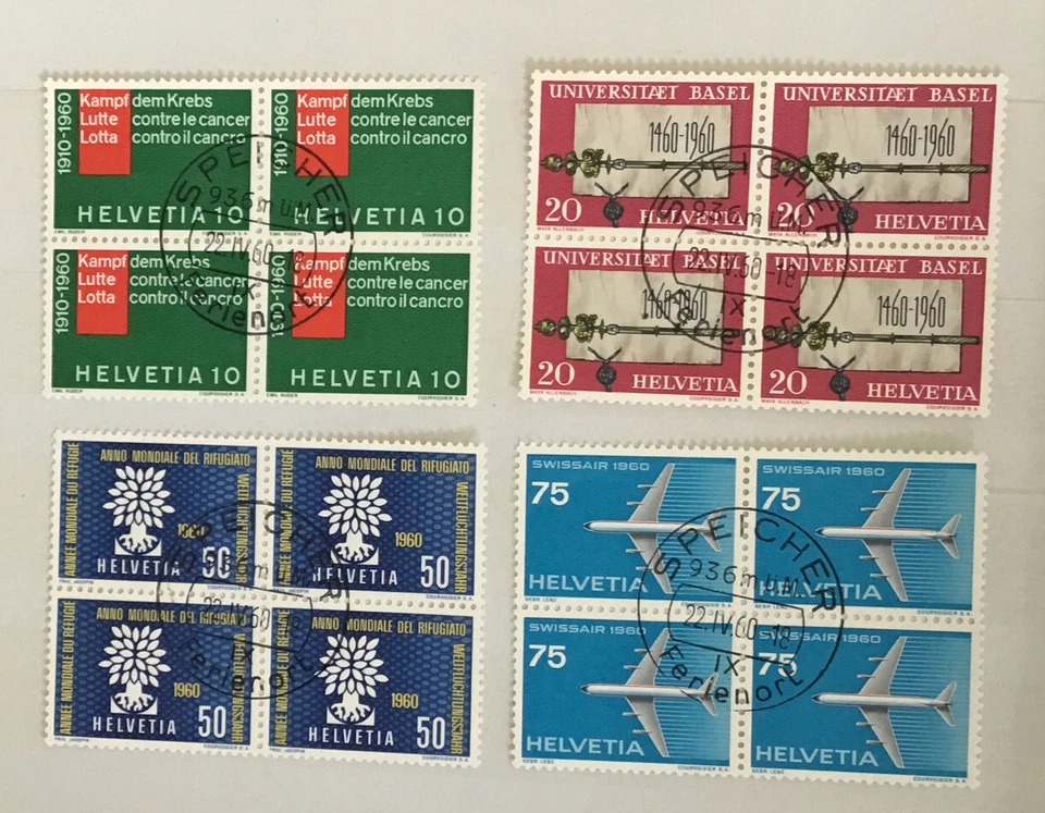 Switzerland 1960 Publicity Issue Blocks Of 4 CTO Cat £30 - Image 1 of 1