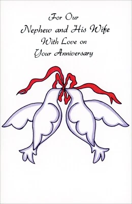 Tarjeta de FELIZ ANIVERSARIO PALOMAS PARA NUESTRO SOBRINO Y SU ESPOSA por Saludos Populares +✉ Foto 1 de 4