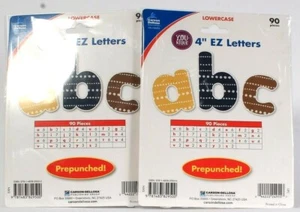 2 Packs Carson Dellosa YOU Nique Lowercase 4" ABC EZ Letters Prepunched 90 Piece - Picture 1 of 1