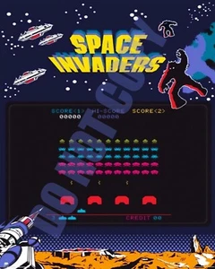 1978 Space Invaders Video Arcade Game Game Play Art 8x10 Photo - Picture 1 of 1