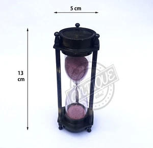 3 MINUTE SAND HOUR GLASS TIMER ANTIQUE REPLICA COUNT TIMER DECOR Christmas OFFIC - Picture 1 of 4