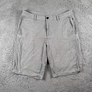 Lululemon Commission Shorts Mens 34 Qwick Oxford Relaxed Chino 11” Inseam Gray - Picture 1 of 9