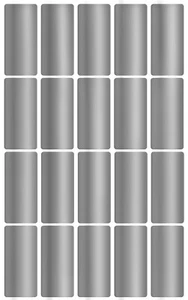 Silver Rectangle Colored Label in Various Sizes (40MMx19MM-100MMx50MM)15 Sheets  - Picture 1 of 14