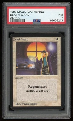 1993 MTG Magic the Gathering Card Alpha Death Ward PSA 7 TCG - Image 1 of 2