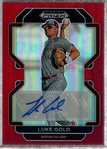 2022 Panini Prizm Draft Picks Base Autographs Prizms Red #147 Luke Gold Auto /50