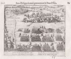 Gravure militaire armée de Maastricht Hollande Pays-Bas Baudartius 1616