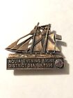 1996 Dist. 24A Va Aquia Harbour Host Bronze Lateen Ship Lions Club Pin