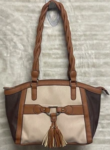Rossetti Sass N Tass Satchel ShoulderBag Handbag Purse Braided Double Handle - Picture 1 of 19