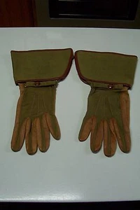Victorian/Edwardian/Steam Punk Vintage Car Green/Leather Driving Gloves NM Cond - Picture 1 of 6