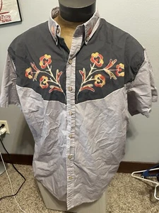 Boozelele Herren West Cowboy leicht Kurzarm Gr. 3XL 100% Baumwolle - Bild 1 von 5