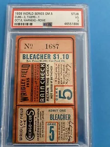 1935 WORLD SERIES GAME 5 TICKET STUB - Picture 1 of 2