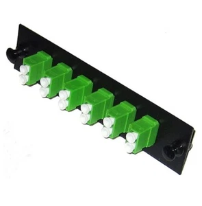 Glasfaser Adapter Panel mit 6 LC/APC Duplex SM Adaptern 12 Ports grün - 1590 - Bild 1 von 1
