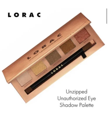 LORAC Unzipped Unauthorized Eyeshadow Palette w/ Dual End Brush 5 Shadows NIB - Image 1 of 3