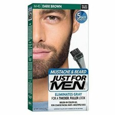 Just For Men Mustache and Beard Brush-In Color Gel - Dark Brown