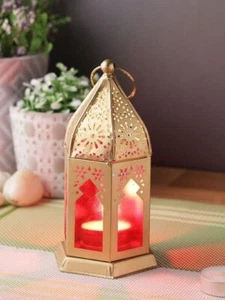 Moroccan style, Hanging glass Tealight Candle Holder Lantern for Home & Garden - Picture 1 of 6
