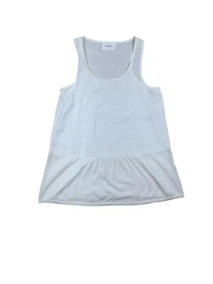 Sita Murt Linen Knit Tank Top Women's 38 / 8 White Coastal Beach - Image 1 of 4