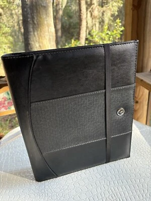 Carpeta portafolio Case-It imitación cuero negro 3 anillos 5 colores bolsillos Foto 1 de 4