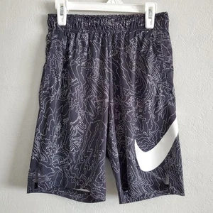 Nike Youth Dri-fit Athletic Drawstring Shorts Black White 803972-010 Size Large - Picture 1 of 8