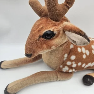 Tiger Tale Toys VIAHART cervo peluche cervo maculato cervo buck sdraiato corna marroni - Foto 1 di 17