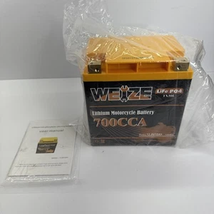 WEIZE YTX30L-BS Lithium Motorcycle Battery LiFe PO4 700A 12V 10AH ATV Mower - Picture 1 of 3