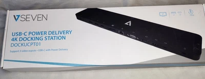 V7 USB-C 4K Docking Station DOCKUCPT01  - for Desktop PC/Notebook/Laptop/Mac - Image 1 of 4