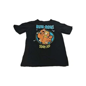 Kids Scooby Doo Cartoon Ruh-Roh! T shirt black short sleeve tee Kids Size 5/6 - Picture 1 of 8