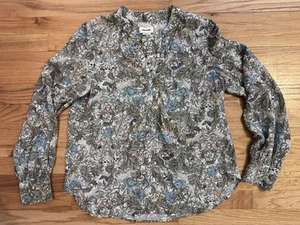 Zadig & Voltaire Blouse Floral Long Sleeve Top Twina Soft British Flowers Large - Picture 1 of 7