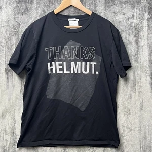 Helmut Lang Thanks Helmut Logo Black Shirt Size XL Luxury Designer - Picture 1 of 7