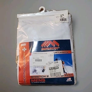 Medalist Men's XL Thermo-Gear Performance Micromesh Base Layer Turtleneck White  - Picture 1 of 5