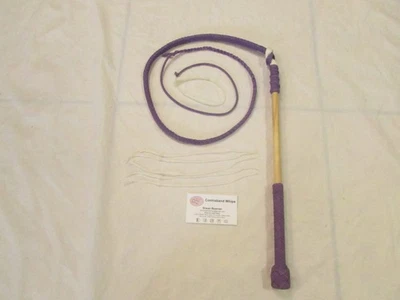 Látigos Contraband 3 pies 8 trenzas nailon Paracord Eco Stockwhip púrpura Foto 1 de 2