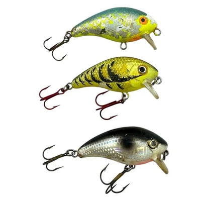 FISHERS • MANN'S BAIT COMPANY BABY 1- Vintage Fishing Lure • PAINTER LOT x3 - Image 1 of 4