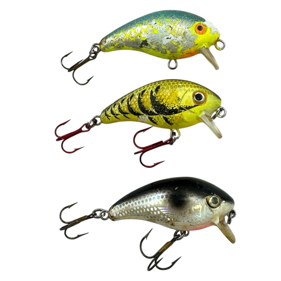FISHERS • MANN'S BAIT COMPANY BABY 1- Vintage Fishing Lure • PAINTER LOT x3 - Image 1 of 4