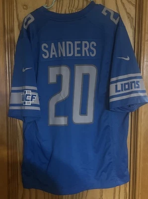 Мужская футболка игрока Барри Сандерса из Detroit Lions Nike новая без ценников размер XL - Изображение 1 из 4