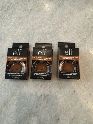 3X E.L.F. PUTTY COLOR CORRECTING EYE BRIGHTNER .14 OZ RICH COLOR 82089 NEW - Image 1 of 4