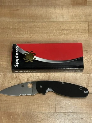 Cuchillo plegable SPYDERCO Énfasis hoja combinada satinada con asas G10 C245GPS *L@@K* Foto 1 de 4