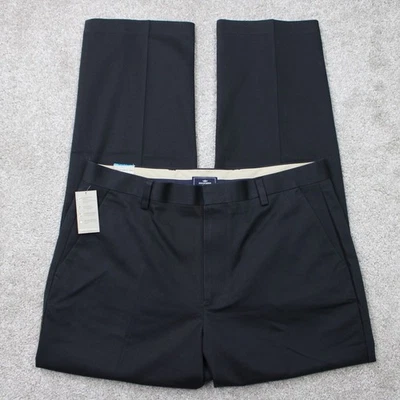 Pantalones Dockers D3 Nuevos con Etiquetas Para Hombres 36x32 Negros Calce Clásico Frente Plano Chino Libre de Hierro Foto 1 de 4