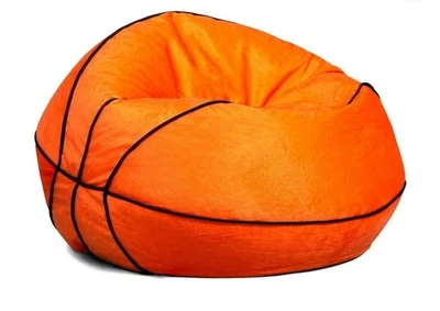 运动球豆袋椅,篮球毛绒,柔软聚酯纤维 — 第 1/4 张图片
