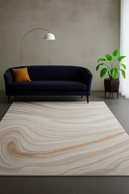 Tappeto moderno viola vortice - tappeto con motivo a onde astratte, tappeto v... - Immagine 1 di 2